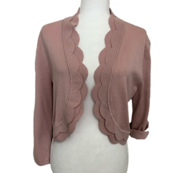 Cable & Gauge 3/4 Sleeve Lightweight Open Front - Picture 1 of 4
